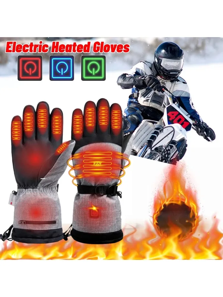 AliExpress Winter Gloves 3M Cotton Heating Hand Warmer Electric Thermal Gloves Waterproof Snowboard Cycling Motorcycle Bicycle Ski Outdoor
