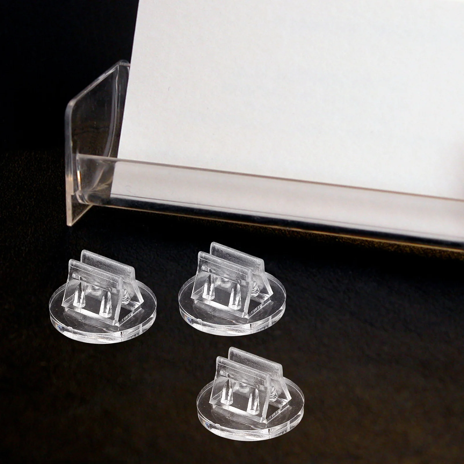 

100 Pcs Organizer Card Clip Board Game Accessories Desk Table Stands for Display Plastic