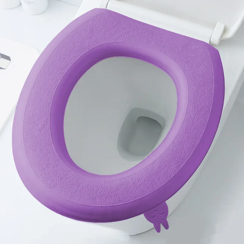 Waterproof Soft Toilet Seat Cover Washable Sticker Foam Toilet Cover EVA Toilet Cushion Sticker Bathroom Closestool Protector