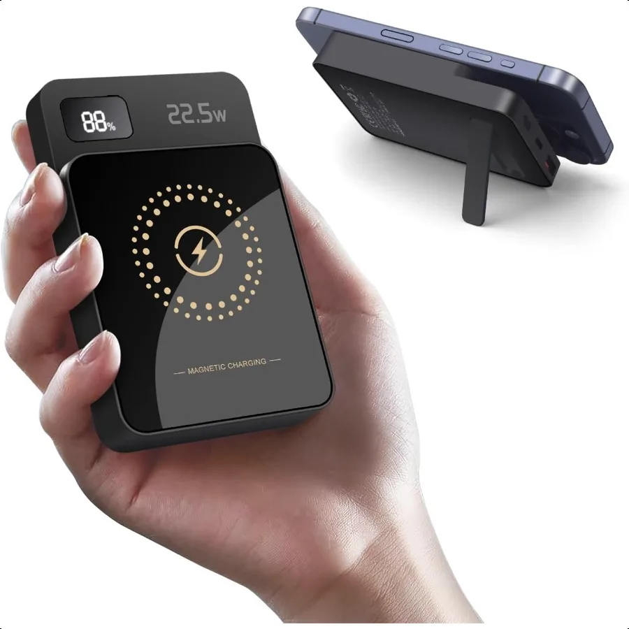 

for Magsafe Battery Pack10 000mAh Magnetic Power Bank with USBC inOut Smart Display 22.5W PD Fast Charging Wirel Portable Charg