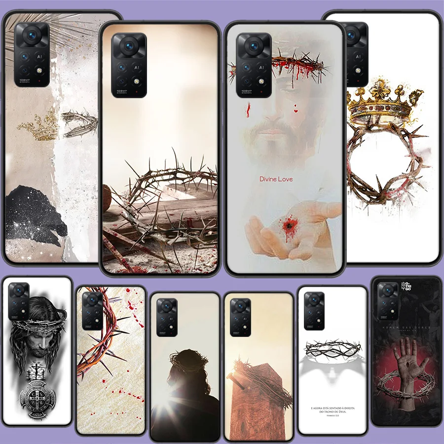 Jesus, The Crown of Thorns Phone Case For Redmi Note 13 5G Plus 12C 12 10A 10C 10 9 8 9A 9C 9T 8A S2 K60 K70 Pro 7 7A 6 6A Xiaom