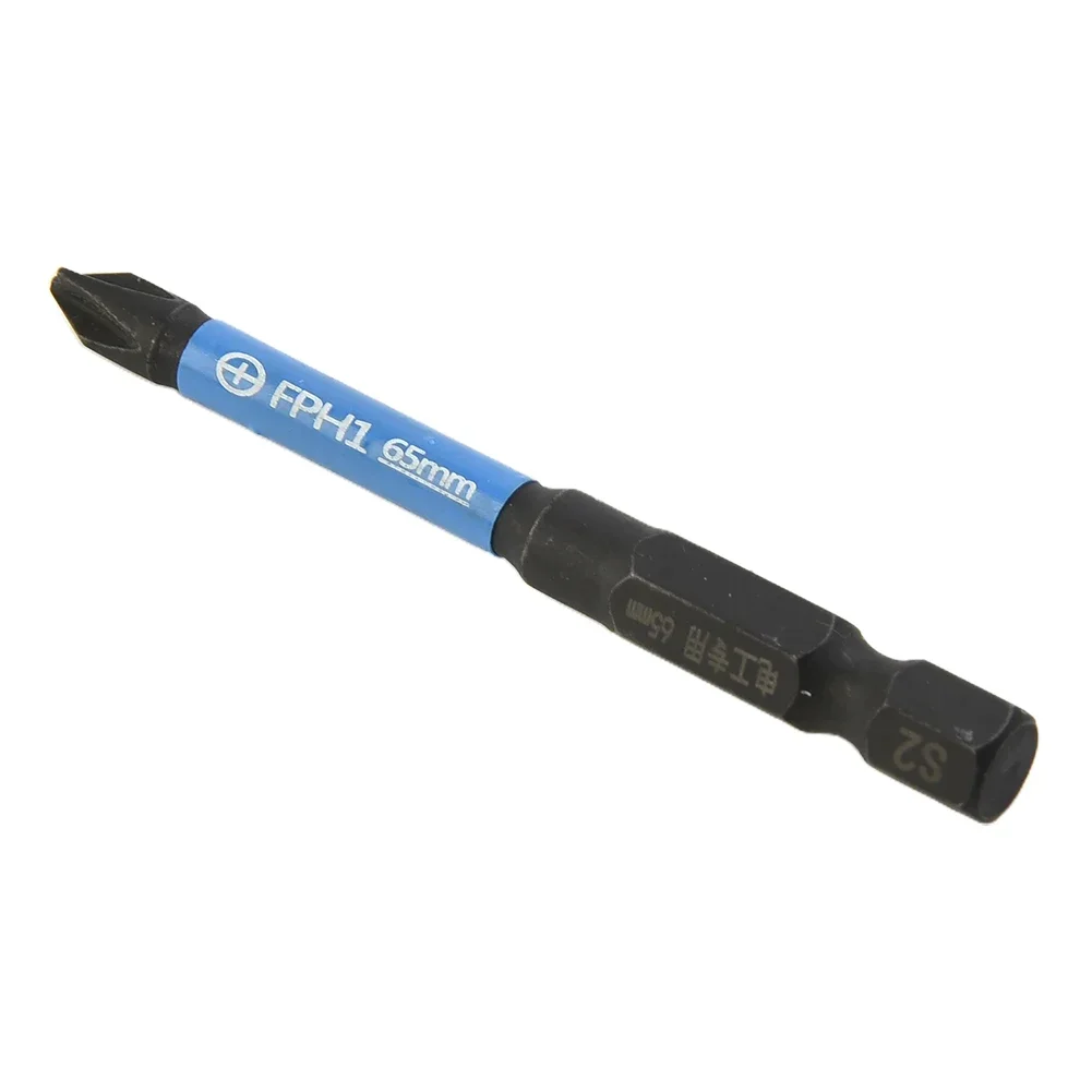 Cross Screwdriver Bit para substituição, interruptor de soquete à prova de ferrugem, acessórios especiais com fenda, ferramentas manuais PH1, PH2, 65mm