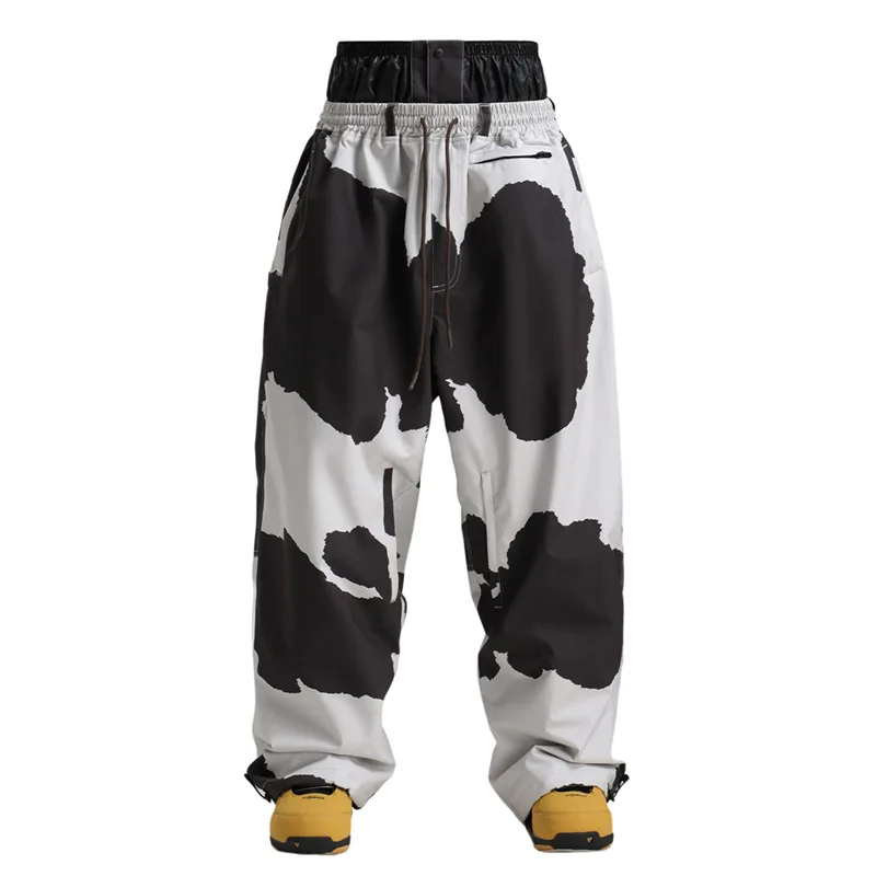 Gsou Snow 2025, unisex loszittende cargo-skibroek - waterdichte winddichte snowboardbroek voor heren en dames wintersneeuwuitrusting