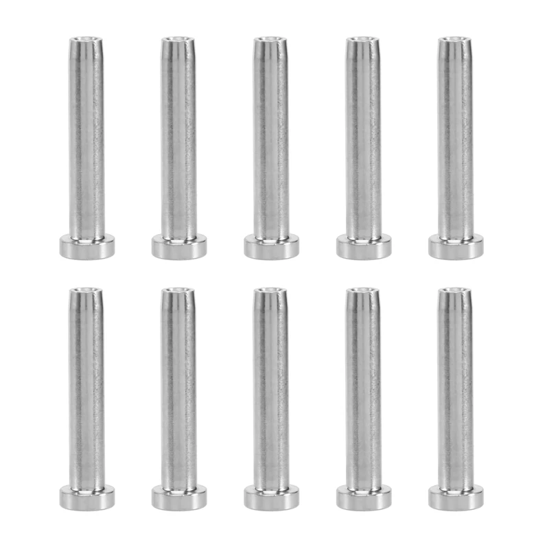 ABSF 10Pcs Stainless Steel Stemball Swage Stud Dead Ends Threaded Stud Paired With Cable Tensioner For 1/8Inch Cable Railing Kit