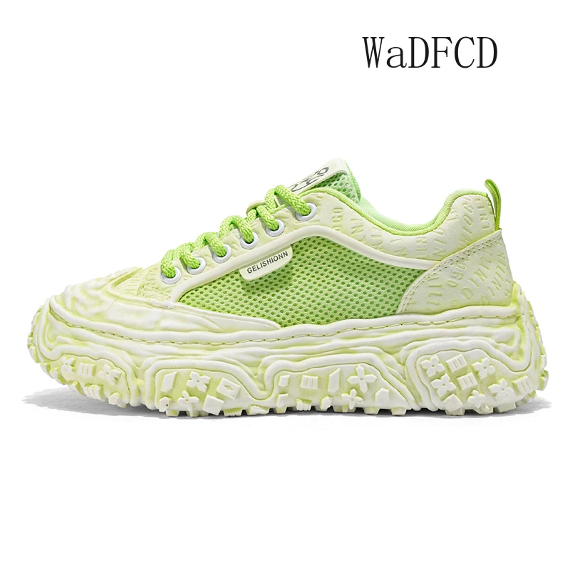 

Мужские кроссовки на массивном каблуке, дизайнерская спортивная обувь с растворенной подошвой, модная повседневная кожаная ткань, дышащая обувь на увеличенной платформе