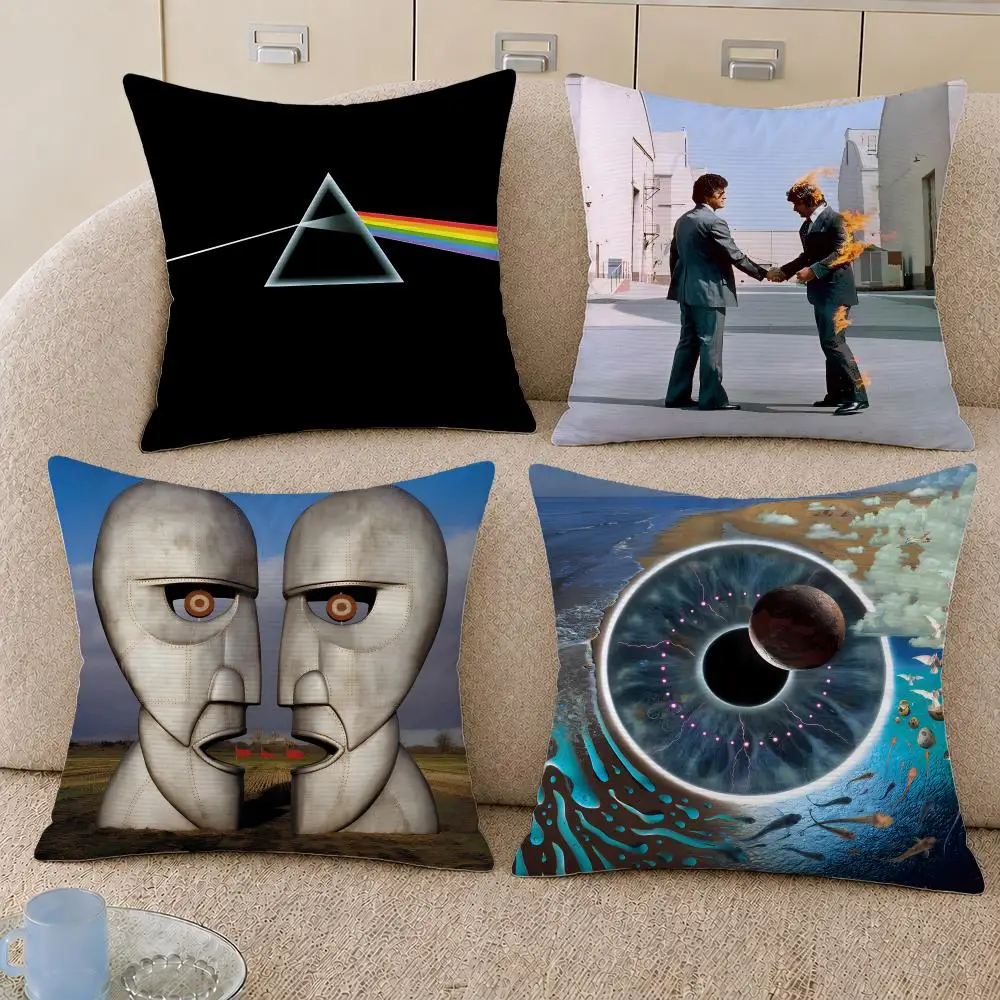 Band Pink Floyd Dark Side Moon Cushion Cover Decorative Pillowcase Soft Short Plush Cozy Durable Sofa Home Decor Items Gift