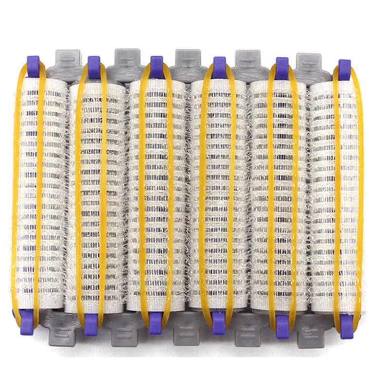 

B28C-Big Size 120Pcs Salon Nylon Hook & Loop Hair Rollers Set Hair Root Perm Rods Bars Curlers With Clips & Rubber Bands