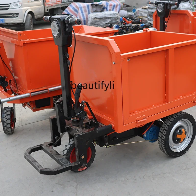 

CC Engineering electric trolley three doors agricultural truck station frame ash bucket tricycle