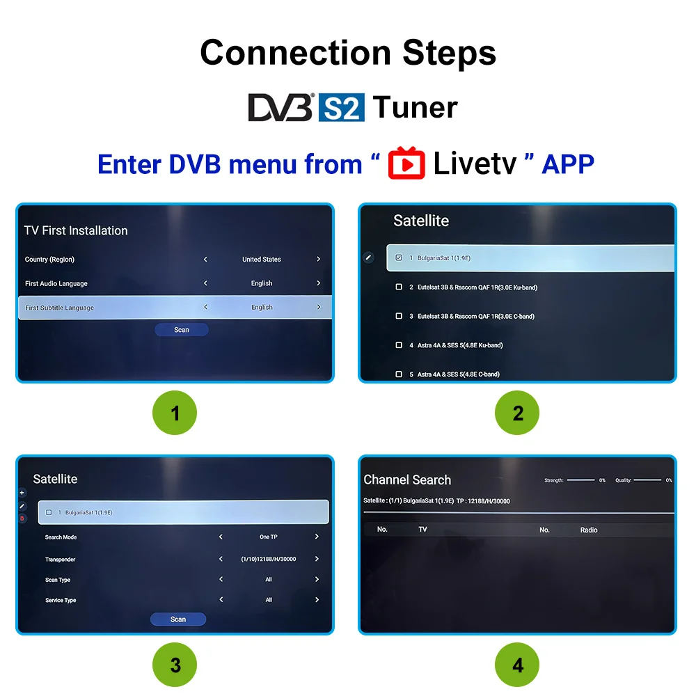 Original HOMATICS DVB-T2 or DVB-S2 Tuner for Homatics Android TV Box R Lite 4K&4K Plus& RockTek G2 also KICKPI KP1 Google TV Box