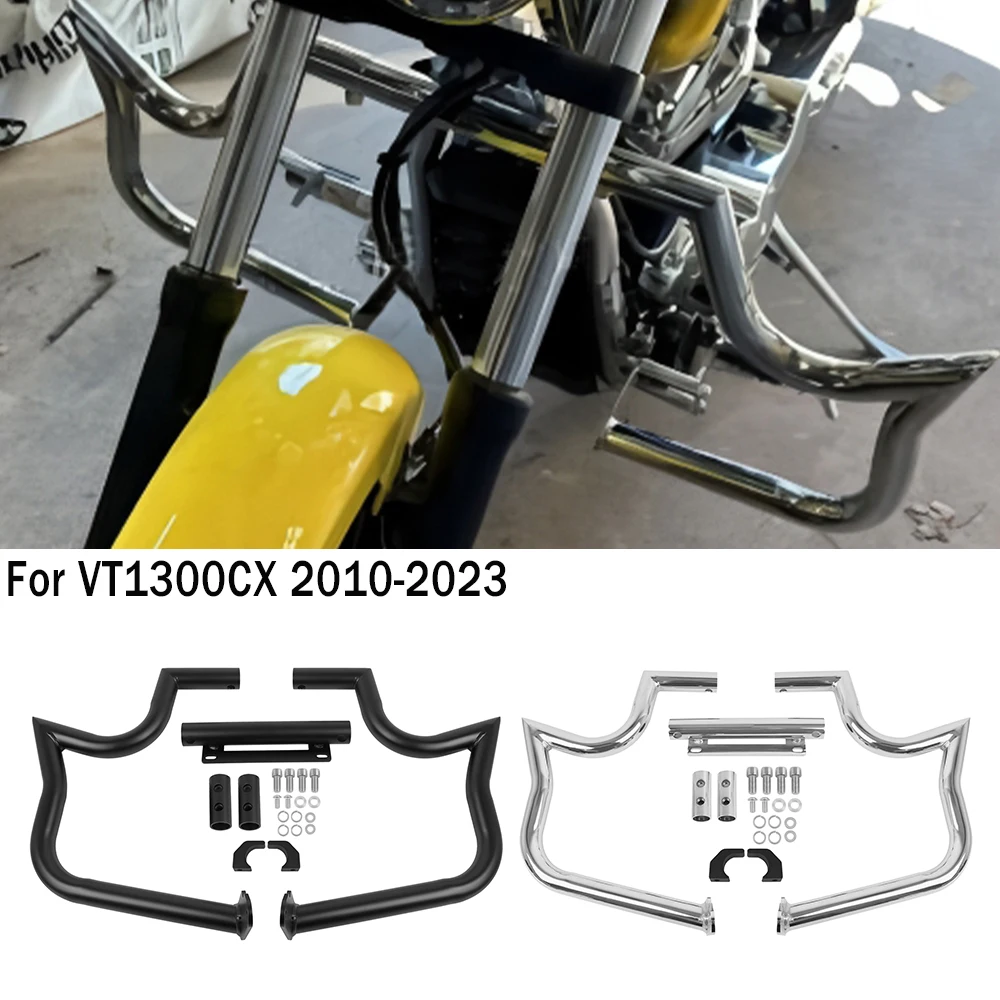 

For Honda VT1300CX VT1300 CX VT 1300 CX 2010-2023 Motorcycle Engine Guard Fairing Bumper Tank Crash Bars Stunt Cage Protection