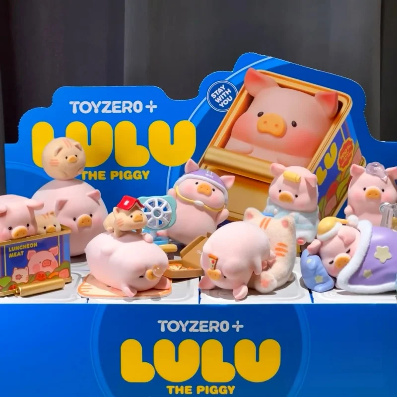حقيقي 52 لعب لولو الخنزير البقاء معك سلسلة صندوق أعمى المعلبة خنزير لعبة Kawaii نموذج اللعب فتاة هدية عيد ميلاد حلية لطيف