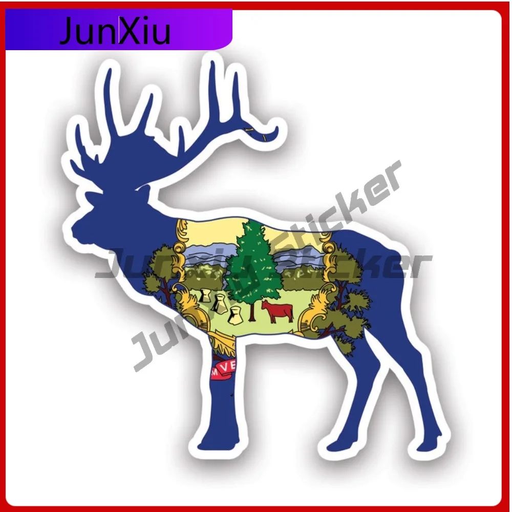 

Vermont Deer Shaped Weather Resistant Scratch Resistant Vintage For Laptop Rear Windshield Car Body Easy To Remove Easy Apply