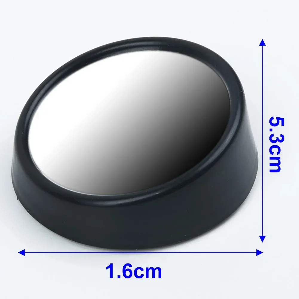 Car Wide Angle Mirror 360 Rotation Adjustable Convex Blind Spot Mirror Rear View 5.5*2cm Black Hot Sale Brand New