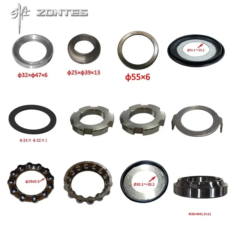 【Precise Fit】FOR ZONTES 703F Steering Stem, Upper and Lower Triple Clamps, Pressure Block, Steering Head, Bearing Parts