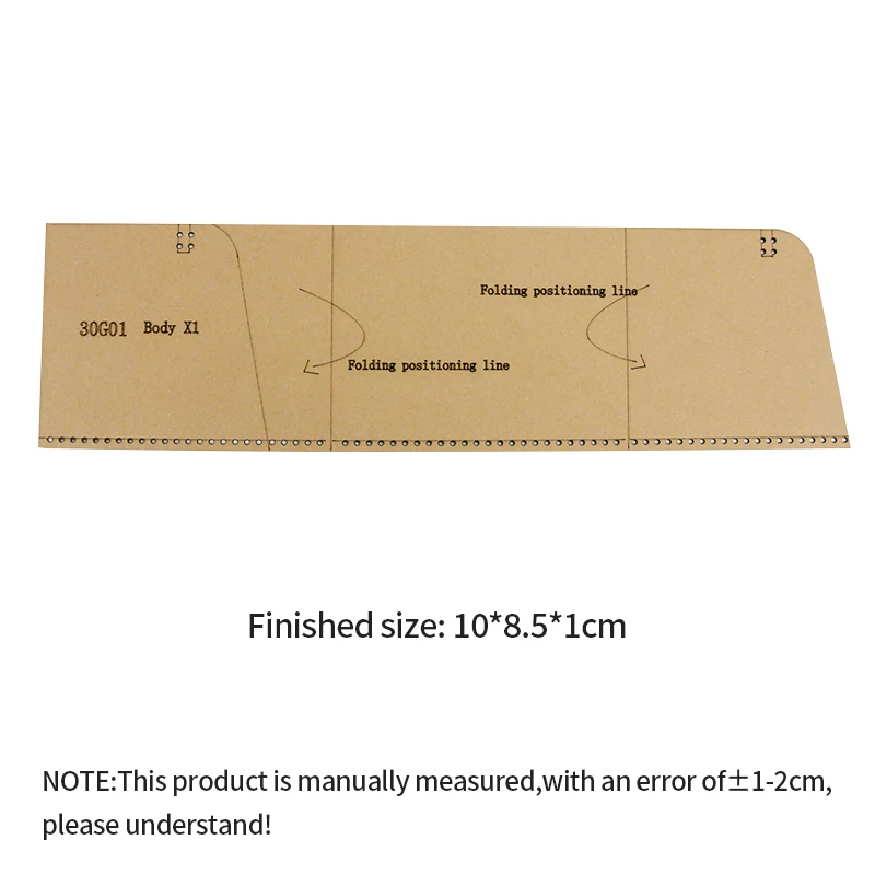 YOMDID Wallet Card Bag Handmade Leather Template Paper Stencil Practical Leather Tool DIY Leathercraft Sewing Pattern Supplies