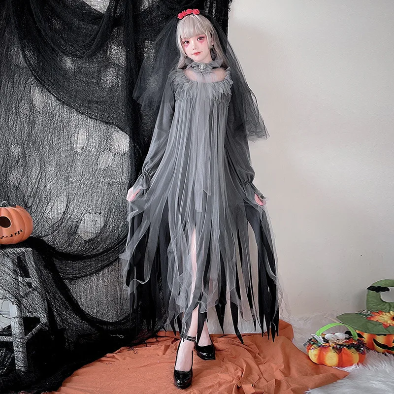 

Костюм зомби на Хэллоуин, костюм ведьмы для невесты, женский костюм для бара, традиционная китайская этническая одежда