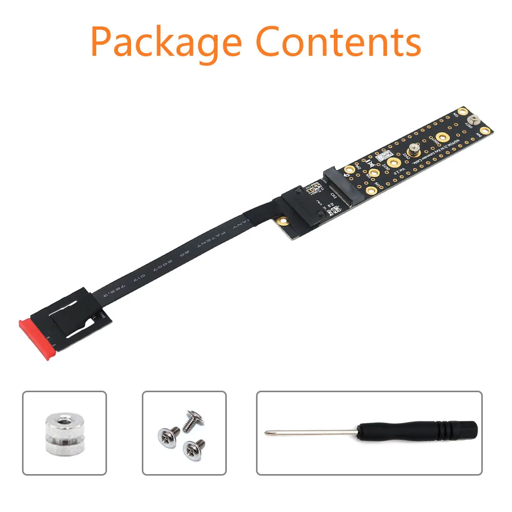 NGFF M.2 Key A/E Male To M.2 NVME Key M Female Converter Board Adapter Riser with Cable Support 2230 2242 2260 2280 M.2 NVME SSD