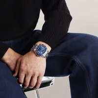 NAVIFORCE 9249 marca de relojes de cuarzo de moda para hombre calendario luminoso resistente al agua correa de acero inoxidable reloj Casual elegante para hombre