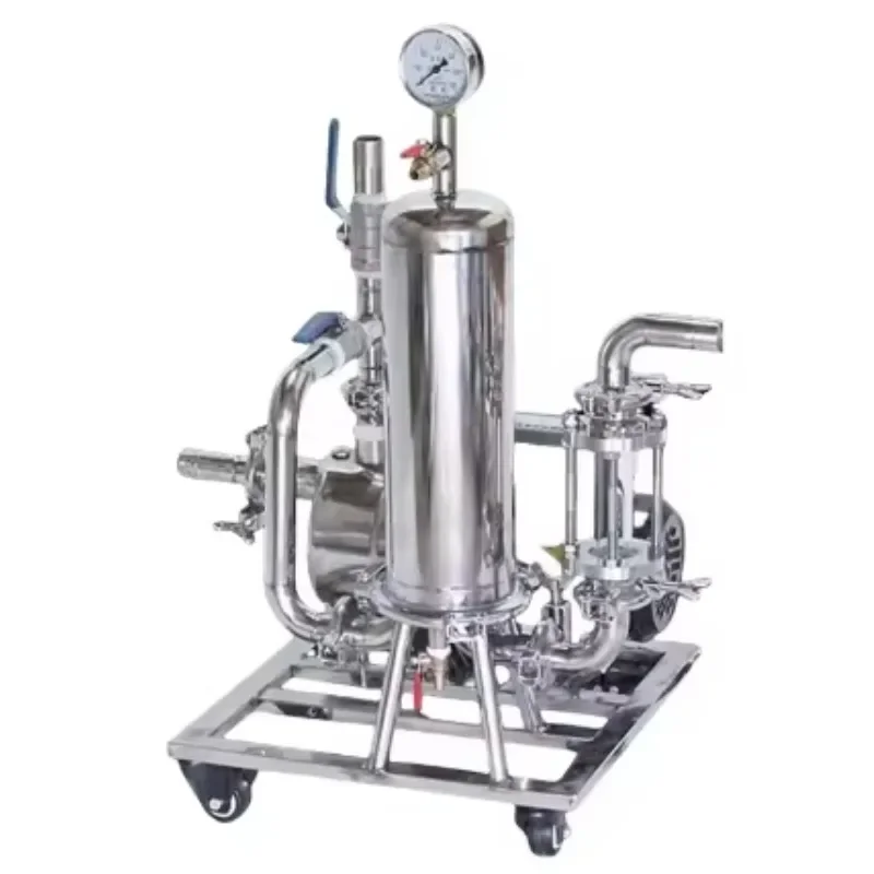 Double Filter Cartridge Liquor Purification Machine | Stainless Steel Automatic Filter for Wine & Perfume