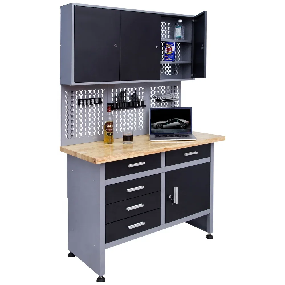 

Budget Simple Installation Wooden Countertop Garage Storage Cabinet