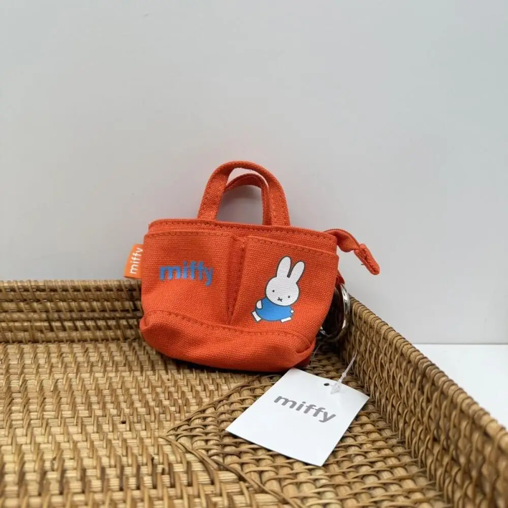 Miffy coelho cartão tong bonito mini moeda bolsa de armazenamento saco chave pingente um presente requintado pingente para amigos