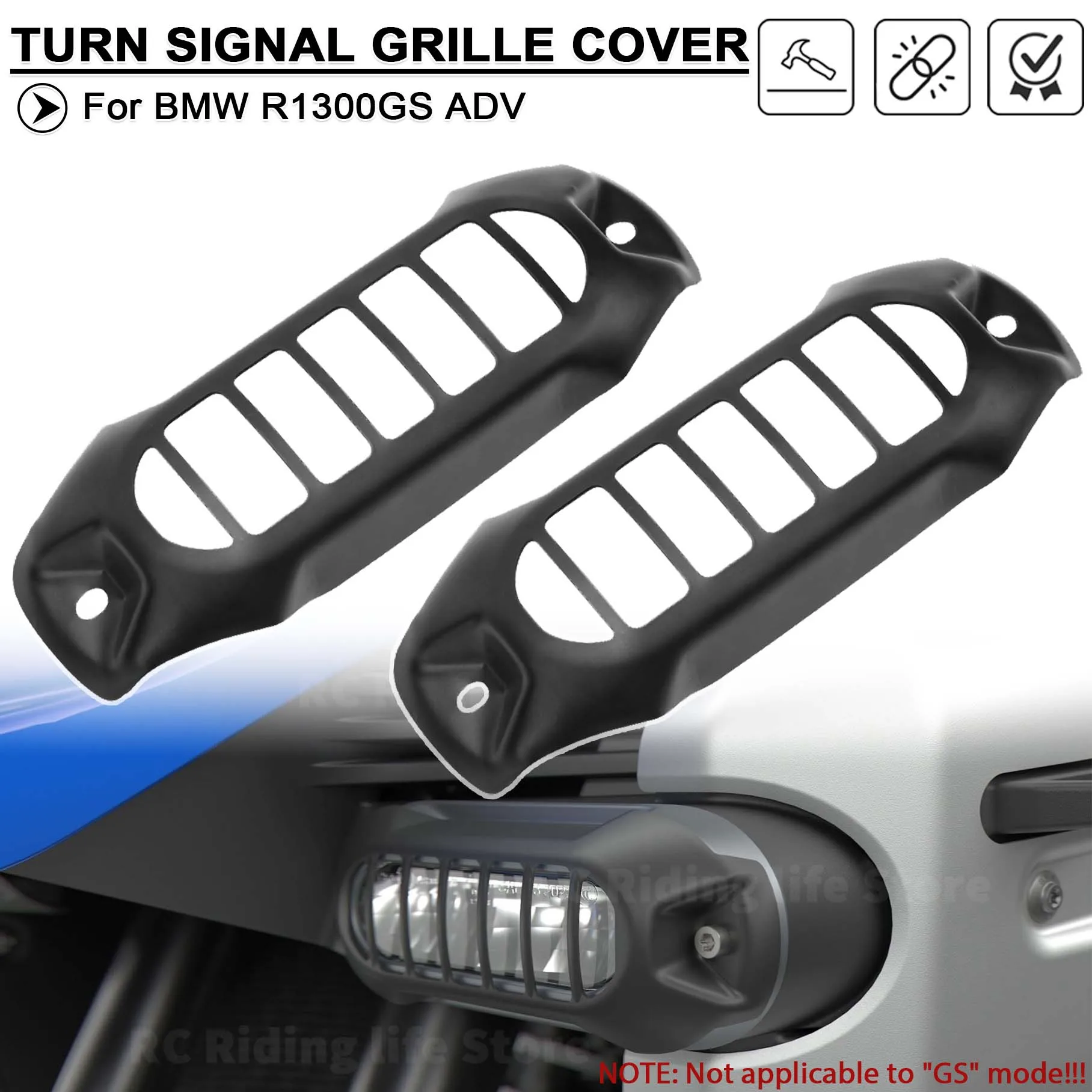 

For BMW R1300GS Adventure R1300 R 1300GS ADV 2024 2025 Motorcycle Turn Signal Grille LED Auxiliary Light Cover Lamp Holder Guard