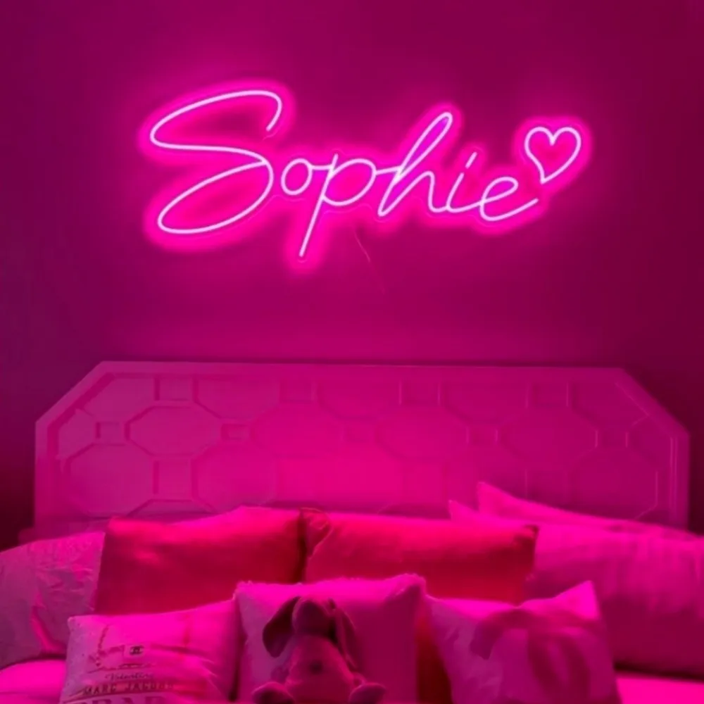 Custom Neon Sign Custom LED Name Wedding Neon Lights Bedroom Birthday Decoration Personalized Led Neon Signs Room Wall Decor