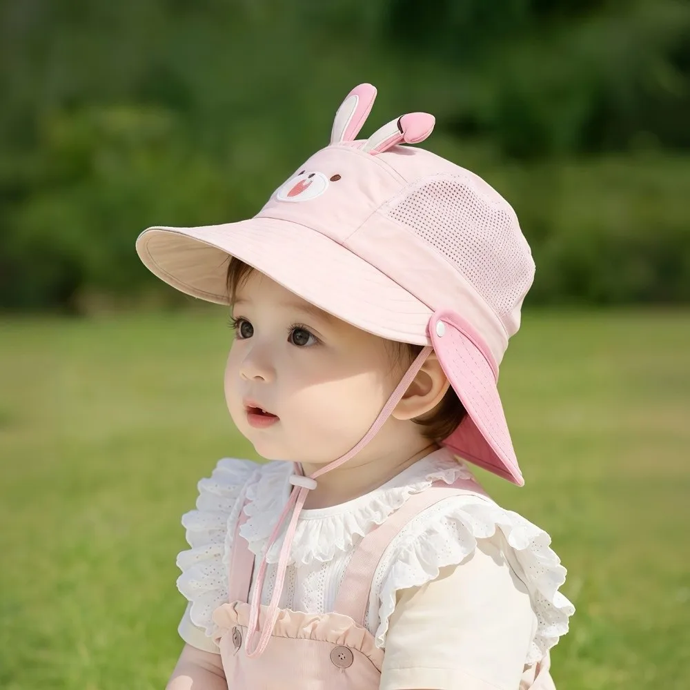 

New Breathable Children's Fishing Cap Thin UV Resistant Baby Hat Large Brim Sun Protection Sun Hat for Boys Girls
