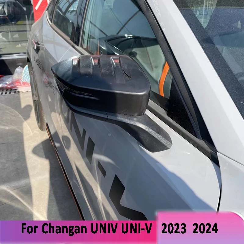 

For Changan UNIV UNI-V 2022 2023 2024 carbon black Door Side Wing Rearview Mirror Cover Trim Protection Exterior Sticker