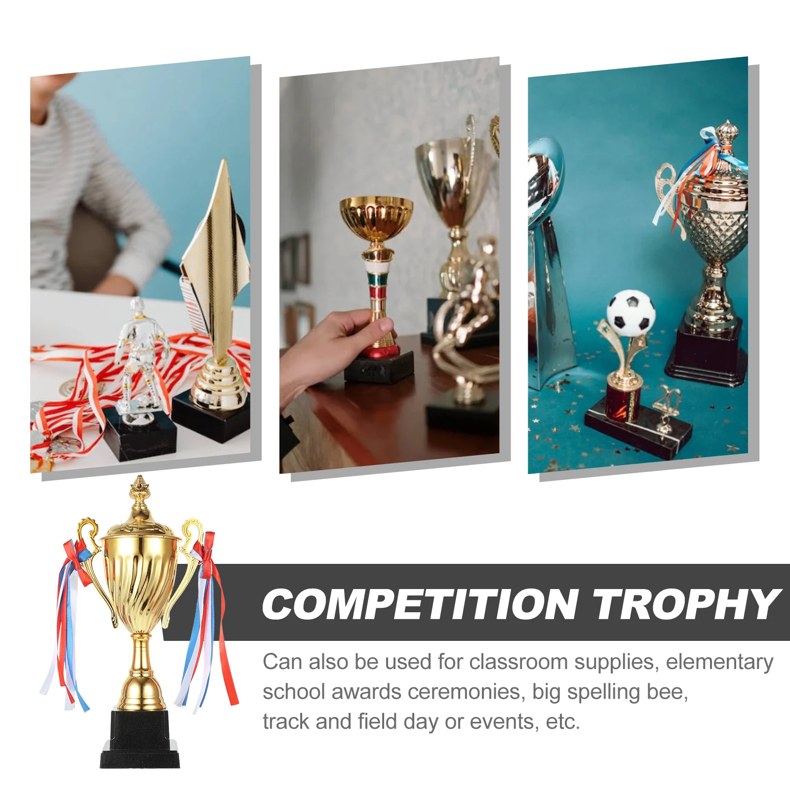 

1pc Metal Trophy Golden Game Award Small Large Football Championship Party Favor Sports Competition Winners Beer Cup