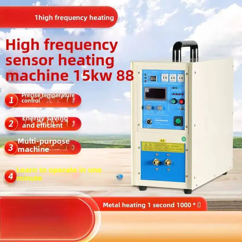 عالية التردد التعريفي التدفئة 15KW النحاس أنبوب لحام الجمعية معدات تبريد المعادن الزجاج الساخن تشكيل آلة لحام