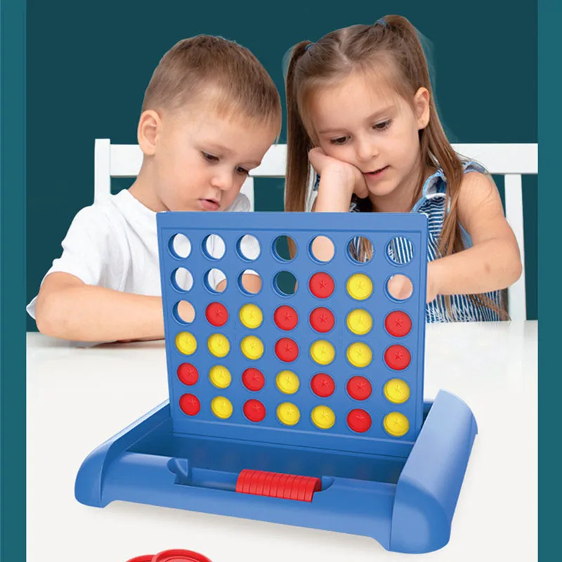 Foldable Connect 4 In A Line Board Game Classic Party Chess Family Toy Early Educational Puzzle Children Thinking Training Gifts