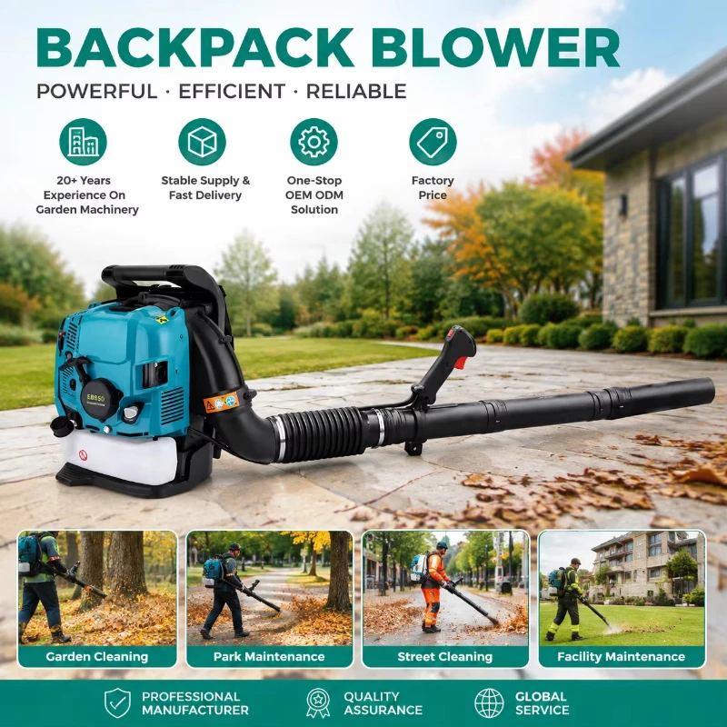 Backpack Leaf Blower Four-stroke 75.6CC High Power Low Fuel Consumption Snow Blower Fast Delivery
