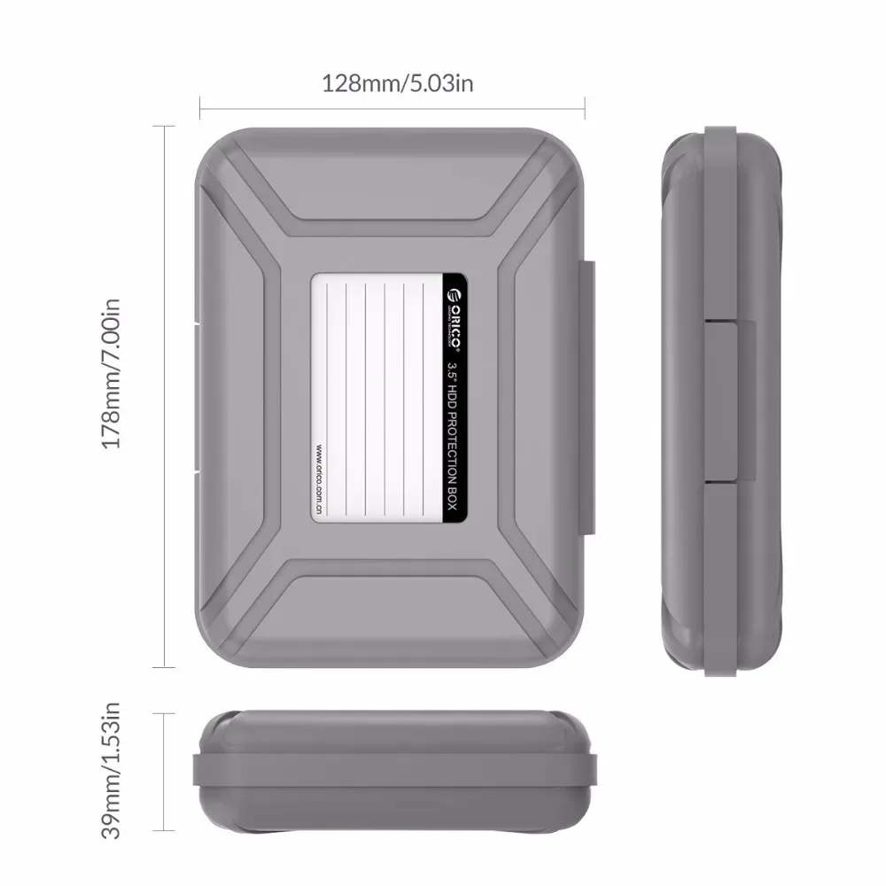 ORICO 3.5" inch HDD Protective Case SATA Protector Storage Box Dust-proof Waterproof HD Bag Portable Caddy Hard Drive Cover