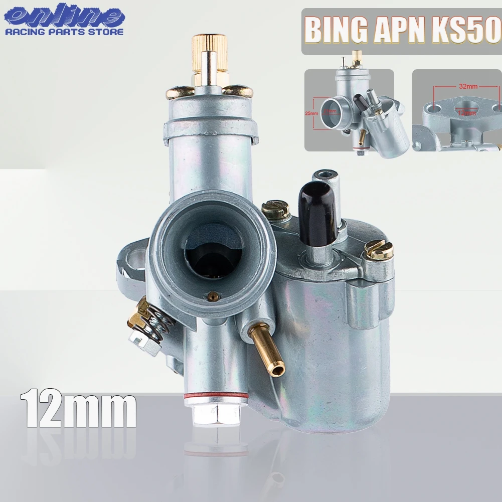 12mm Carburetor Puch For SACHS TOMOS PUCHS KS50 APN BATAVUS 12mm Carb carby Bing12 Bing 12 Carburettor Motocross Accessories