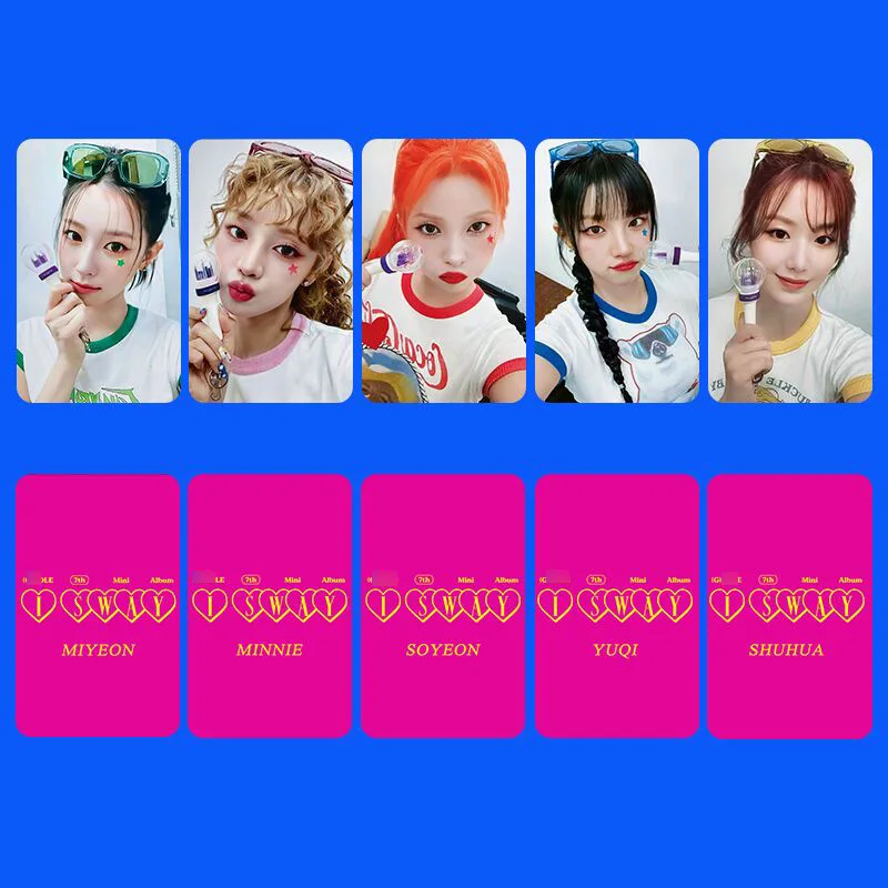 5Pcs/Set GIDLE Lomo Cards New I SWAY KBS HD Photocards Cho MiYeon Minnie Jeon SoYeon Song YuQi Ye ShuHua Fans Gifts Collection