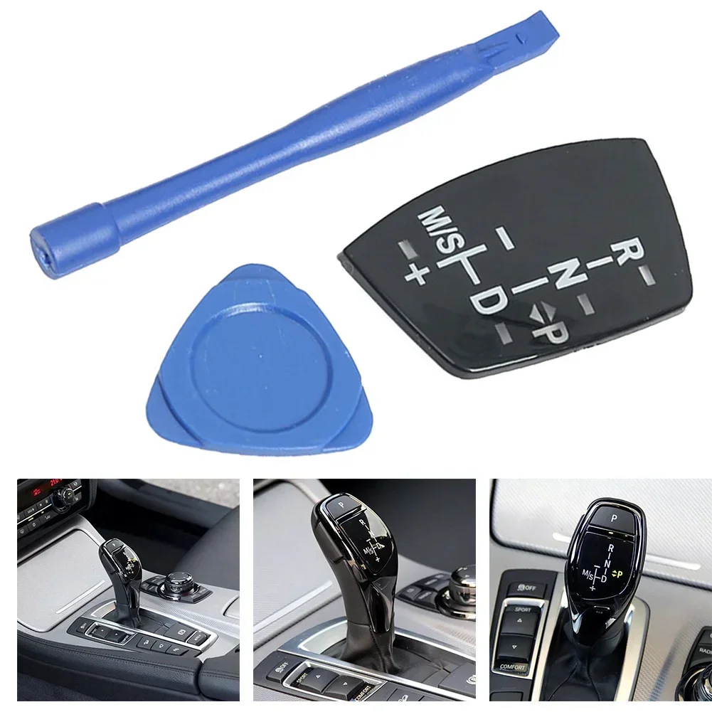 

Gear Shifter Knob Panel Cover Sticker Trim For BMW F01-35 X1-X6 Carbon Fiber Black Gear Shift Head Cap Trim Replacement