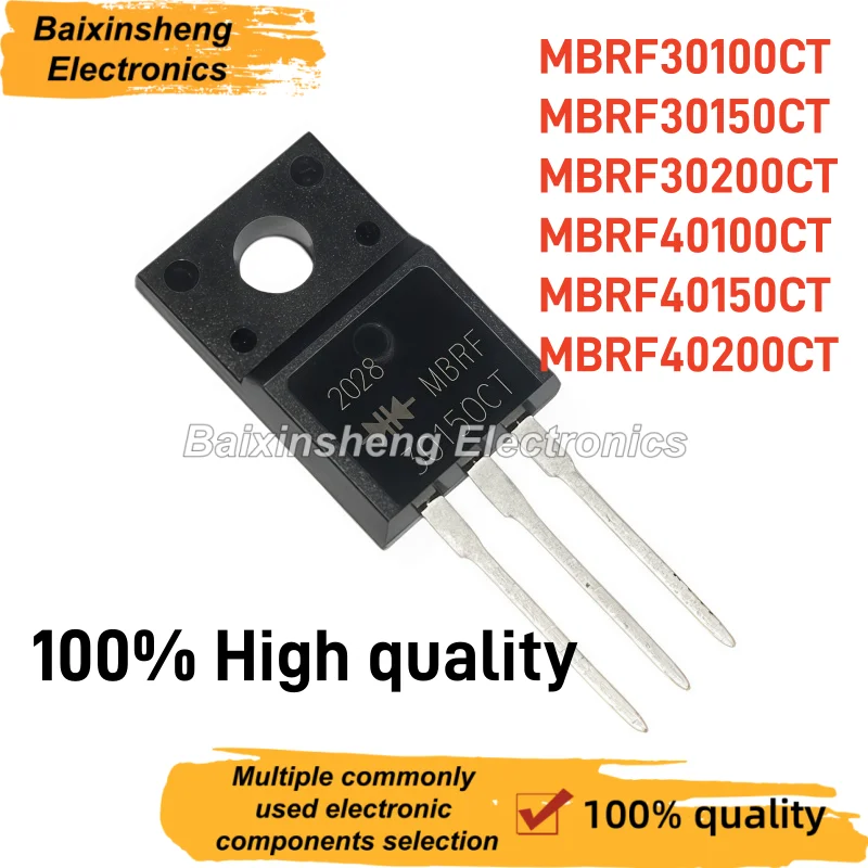 10PCS MBRF30100CT MBRF30150CT MBRF30200CT MBRF40100CT MBRF40150CT MBRF40200CT TO-220F High quality Schottky diode