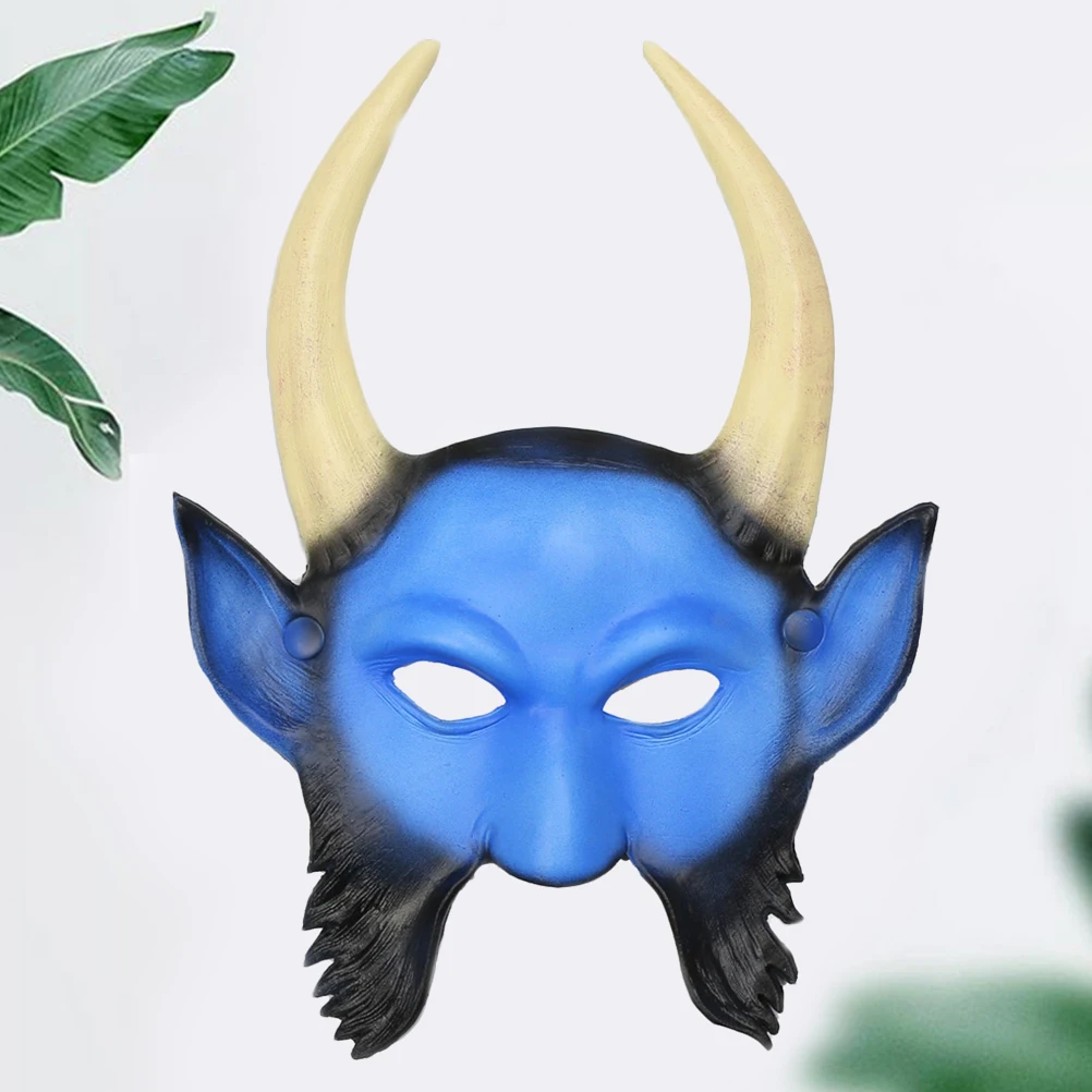 

Masquerade Carnival Mask 3D Horned Blue Party Cosplay Safe Durable Halloween Carnival Animal Shaped Masks