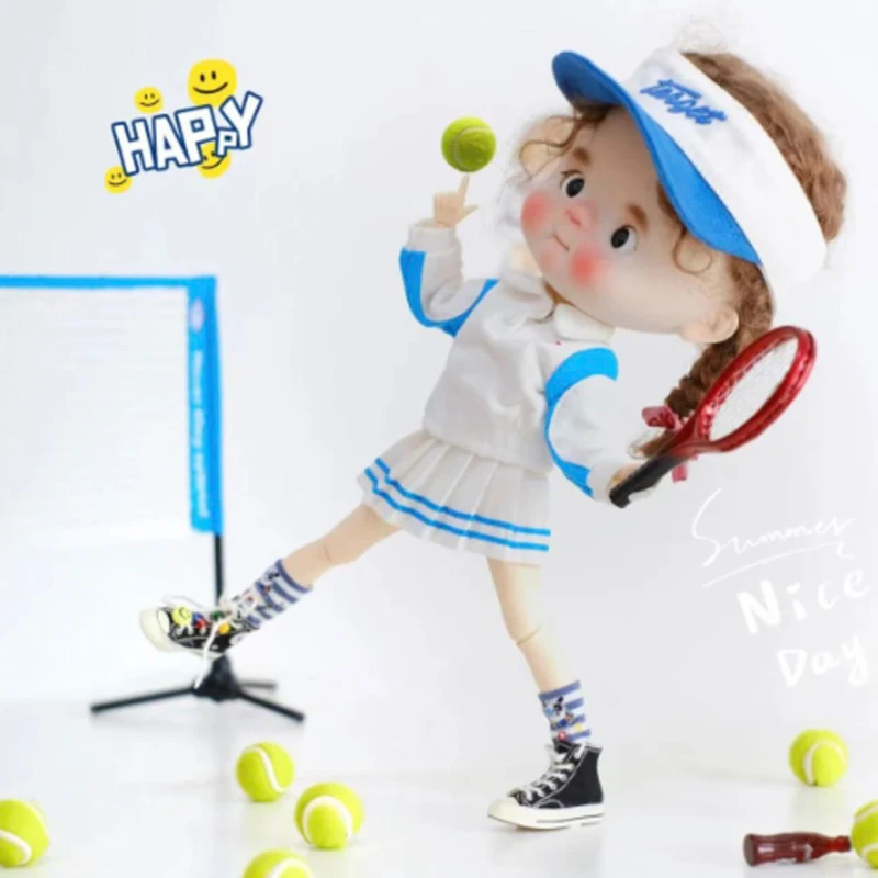 YESTARY BJD Doll Clothes Accessories Tennis Suit Set For Qbaby Blythe Ob22 Ob24 Dolls Fashion Handmade Sportswear Blythe Clothes