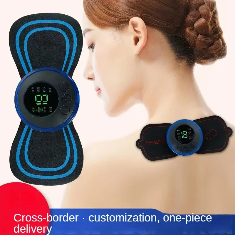 Mini Neck Massager with EMS Neck Massage Patch Electronic Pulse Sticker Shoulder Neck Massager Foot Pad Patch