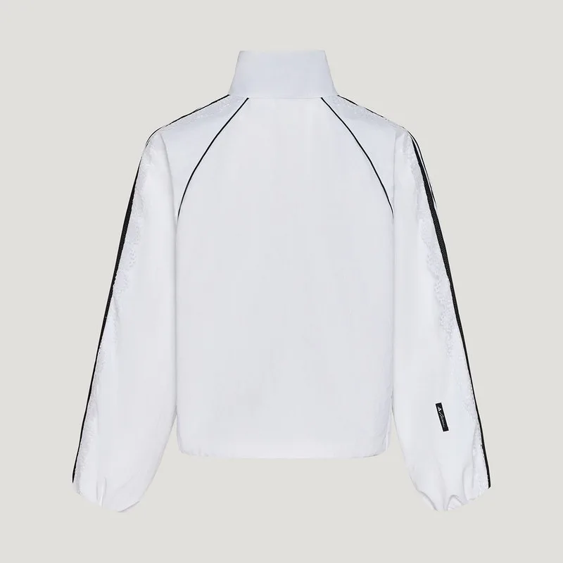 Adidas jacket women's autumn woven lace three-stripe dance series jacket LE7041