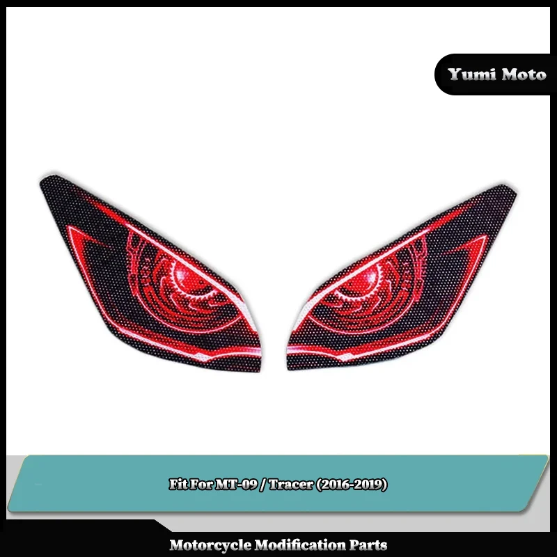 

Motorcycle 3D Headlight Sticker Waterproof Motorcycle Decals PVC Stickers Fit For YAMAHA MT-09 MT09 Tracer 2016-2019 2018 2017