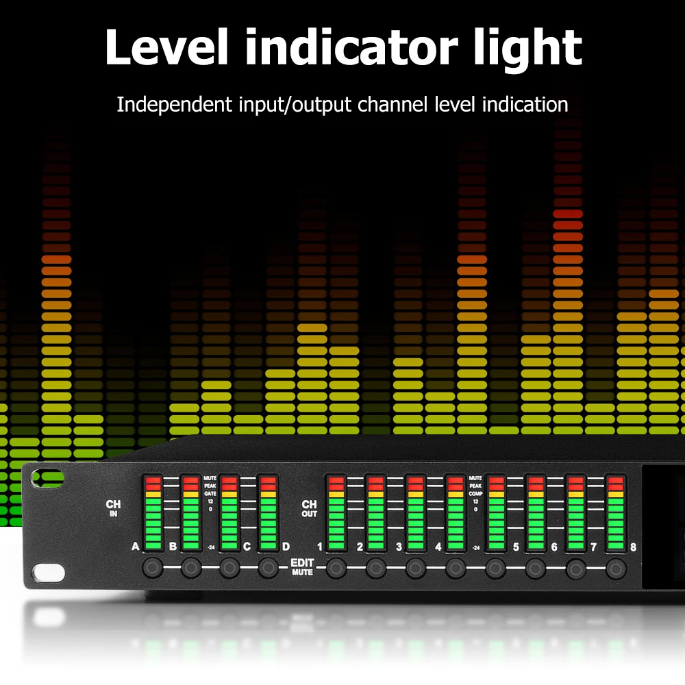 EIF-LD448 4 dans le filtre de FIR de 8 sorties pour la représentation d'étape professionnelle Processeur audio multifonctionnel de Hall Digital DSP