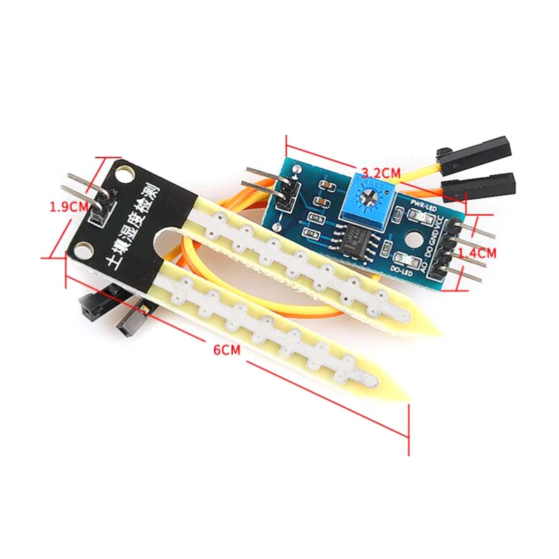 Pojemnościowy moduł czujnik wilgotności gleby/cyfrowy moduł sterowania przekaźnikiem wilgotności gleby automatyczne nawadnianie dla Arduino