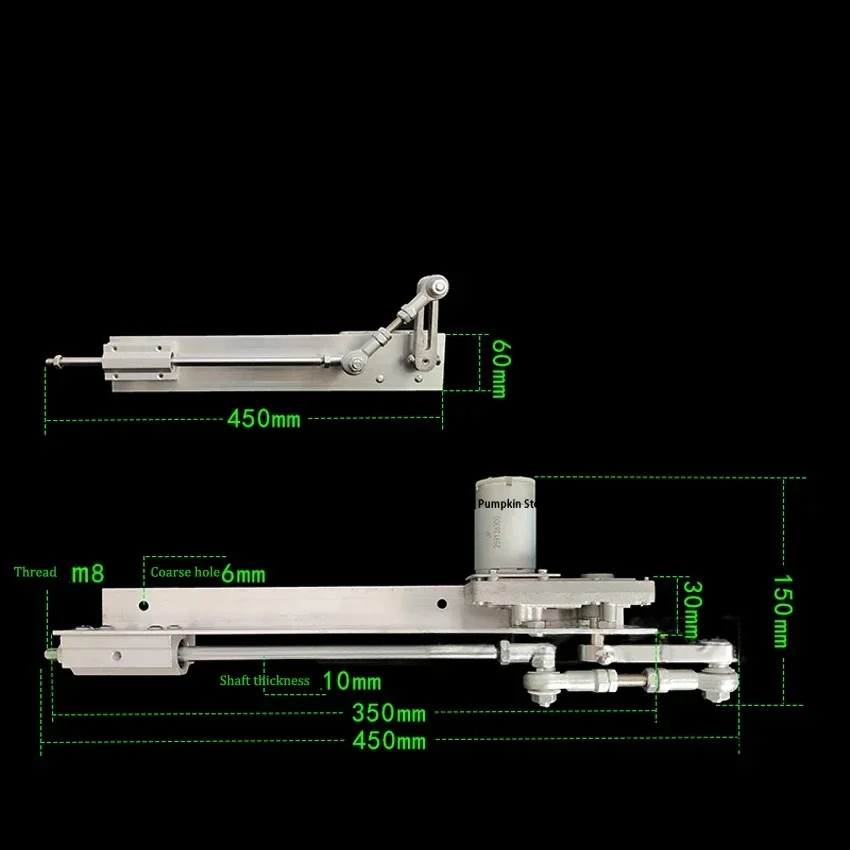 Reciprocating Cycle Linear Motor DC12V/ DC24V Gear Adjustable Telescopic Motor DIY Motor With Speed Controller Stroke 3-15CM