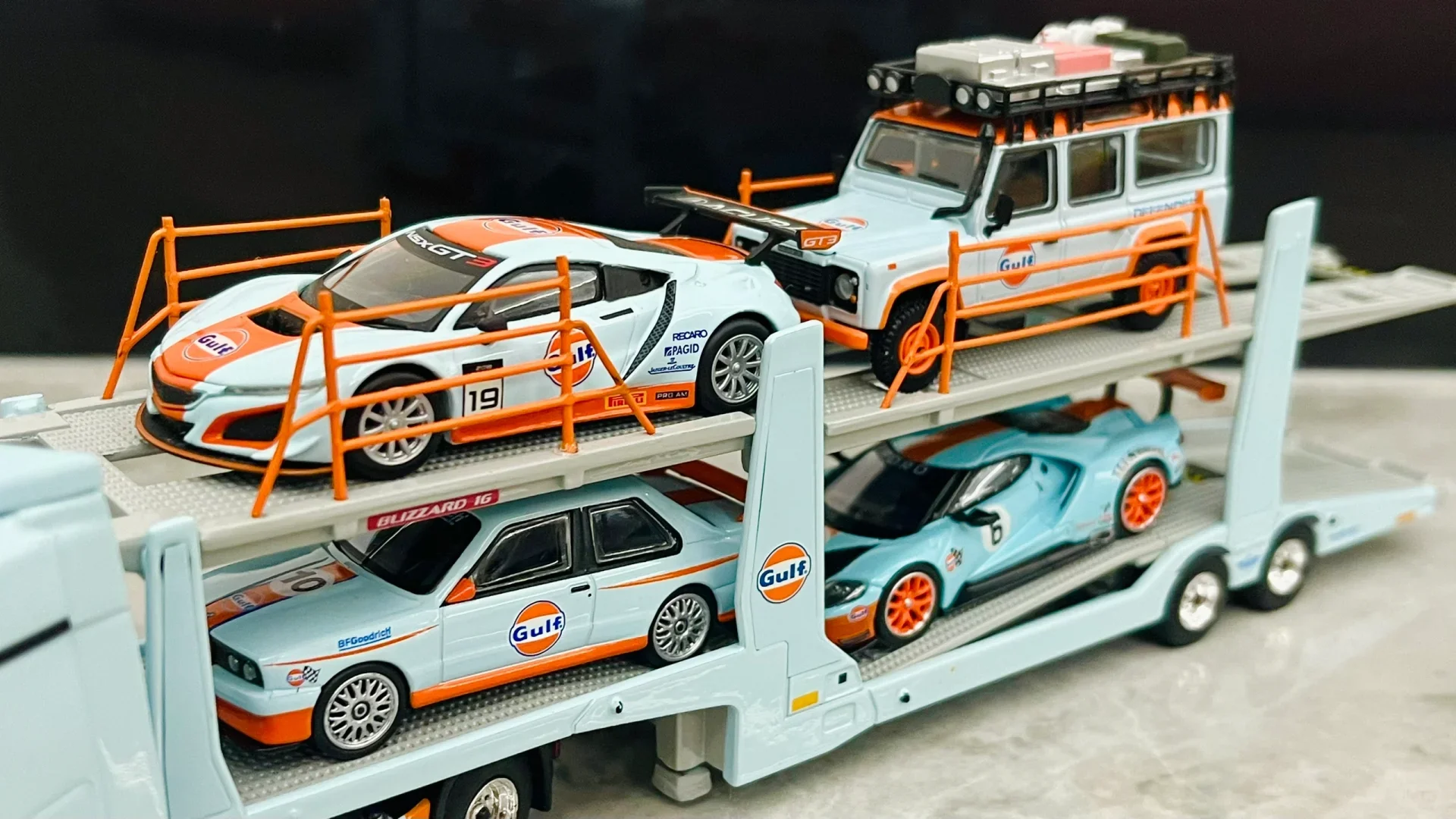 mini gt car model limited edition luxury 1/64 gulf Acura nsx gt3 Land Rover Defender bmw m3 cars model boy collection toys gift