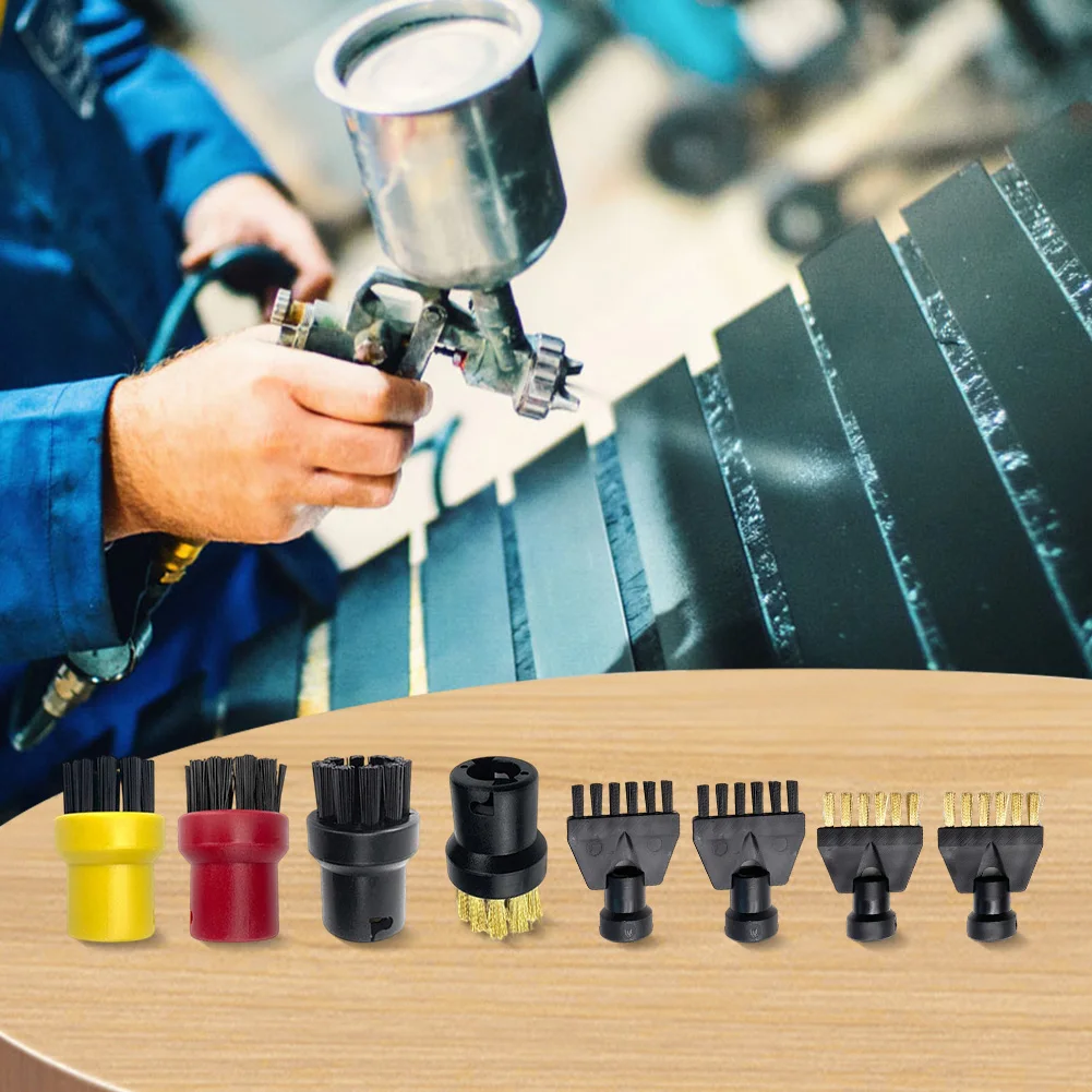 8 PCS Steam Cleaner Accessories for Karcher SC1 SC2 SC3 SC4 SC5 Handheld Models Includes Nylon and Copper Wire Brushes