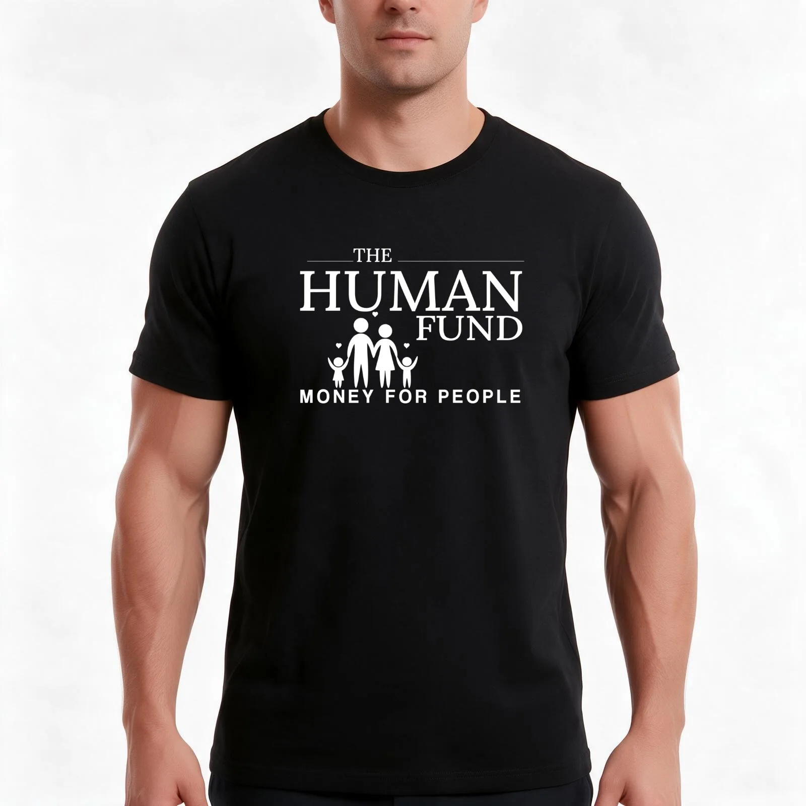 The Human Fund - Money For People T-Shirt, Summer Casual Cotton Tee, Oversized Streetwear Tops, Vintage Graphic Print