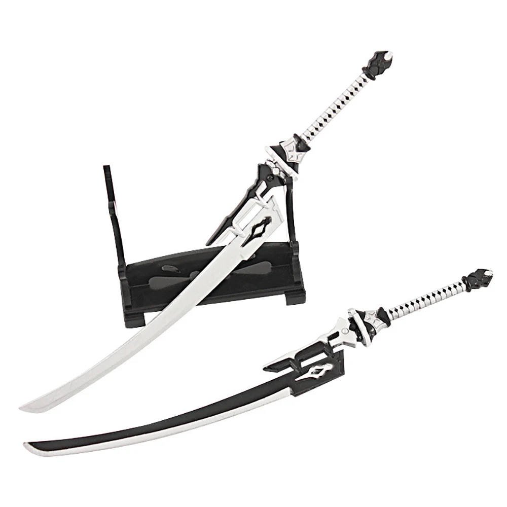 18cm Metal Double Blade Keychain NieR:Automata YoRHa No. 2 Type B Game Peripherals Weapon Sword Model Showpiece Gifts for Boys